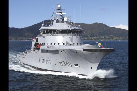 'KV Barentshav' was one of two Norwegian Coast Guard vessels involved in the trial (Marintint Magasin)